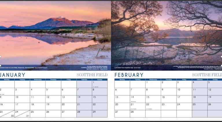 Scottish Field Deluxe Large Calendar 2023 From £13.75 - Scottish